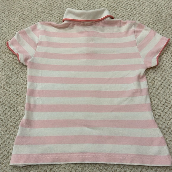 Lacoste Pink & White Striped Polo - Picture 6 of 6